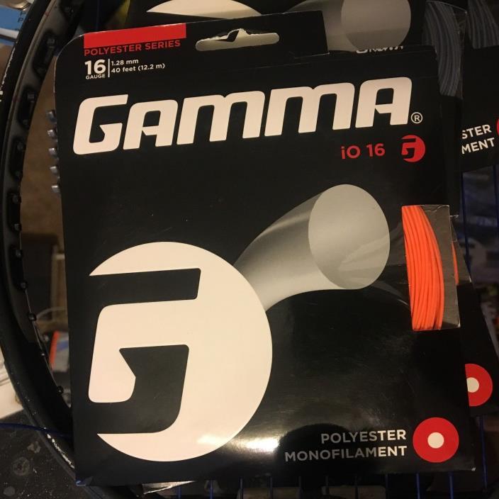 GAMMA IO Tennis string 16g Orange Poly 1.28mm iO POLYESTER RPM
