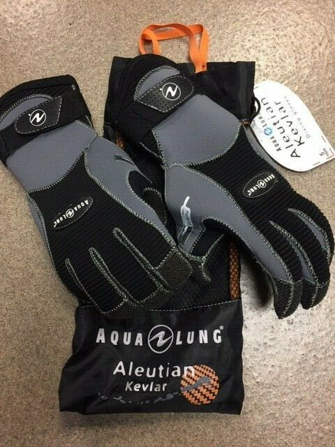 Aqua Lung Aleutian Kevlar Scuba Diving Gloves 5mm Size Small