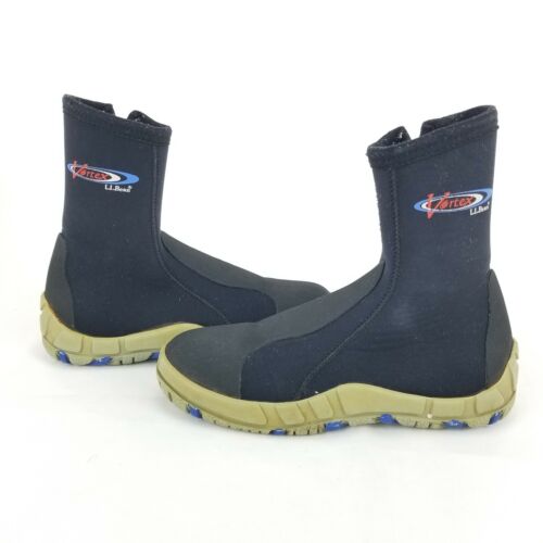 LL Bean Vortex Black Neoprene Wetsuit boots size 7 EUC
