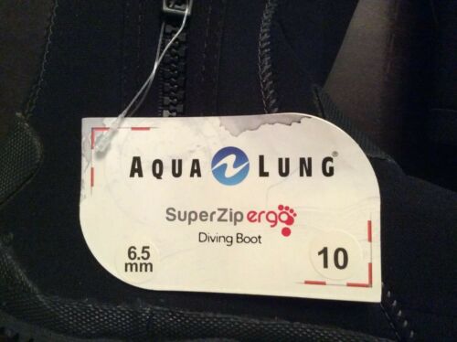 Aqua Lung 6.5mm Superzip Ergo Boot Scuba Diving Boots Booties Size 10