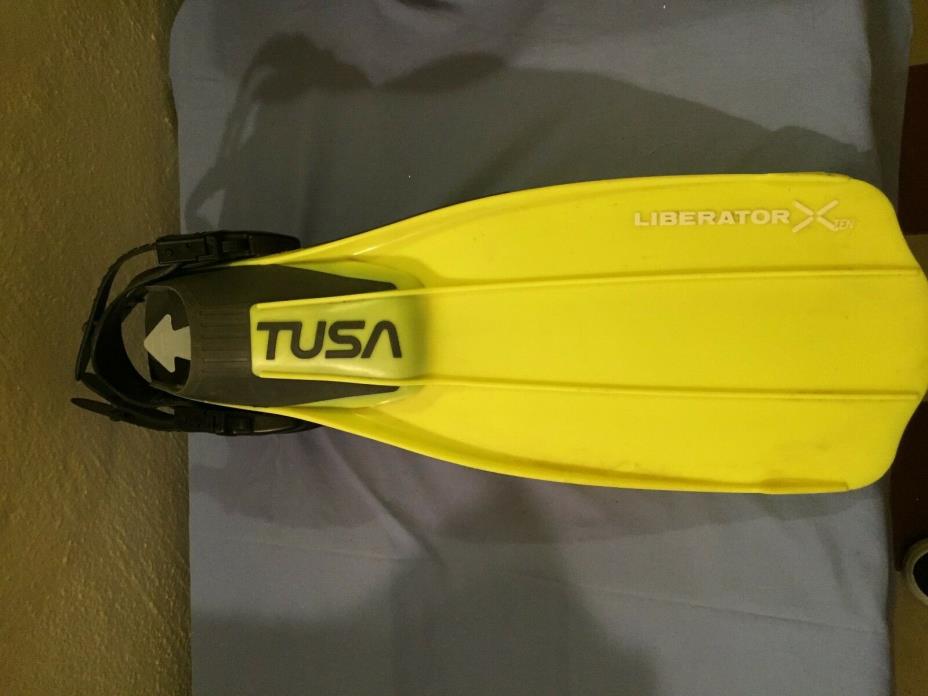 TUSA Liberator X-Ten Open Heel Non-Vented Snorkel Fins Flash Yellow S,Regular