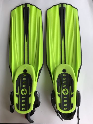 Aqua Lung Scuba Fins Technisub Blades 2 Green Black Adult Small With Mesh Bag