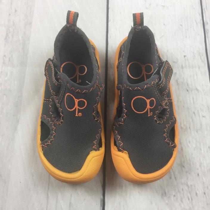 OP Water Shoes Toddler Size Small 5-6 Boys Gray Orange GUC