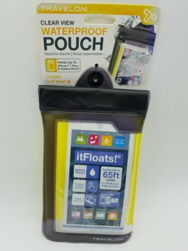 Travelon Floating Waterproof Smart Phone Pouch Yellow Floatie iPhone 7 Android