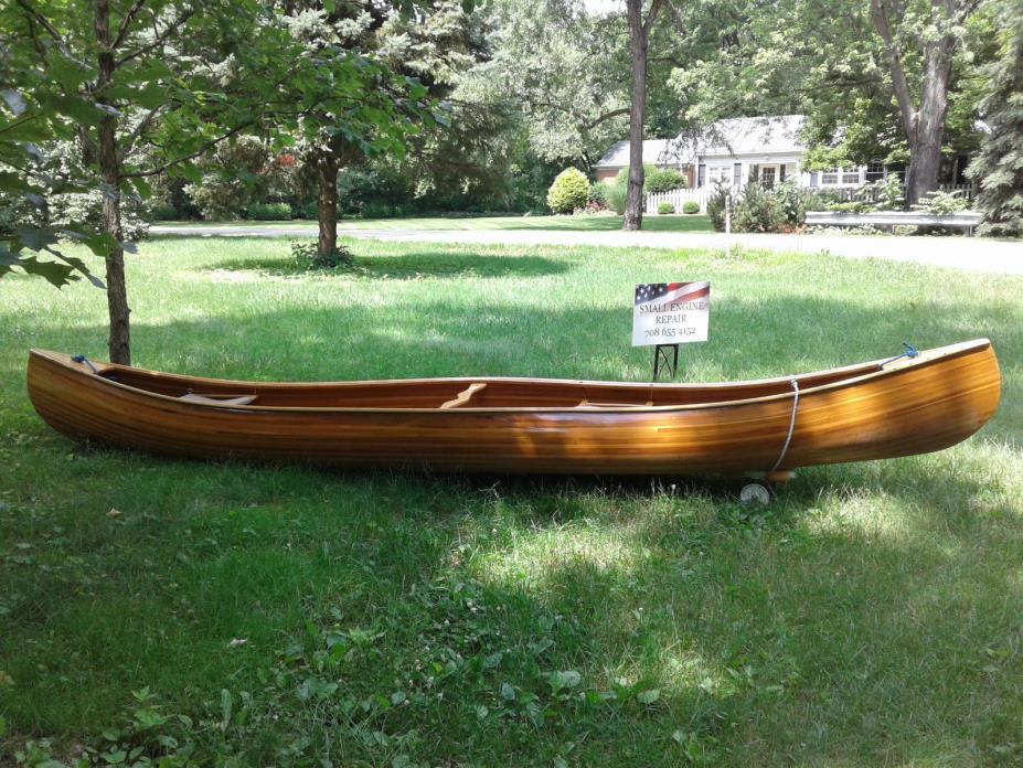 17 foot Hand Made Cedar Strip Canoe Local PickUp Only