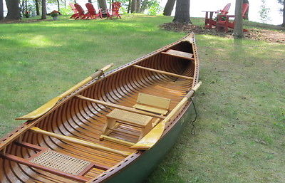 1969 Old Town Guide Model Canoe 20' wood canvas Nice professional Restoration