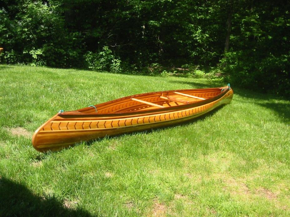 Cedar Strip Voyager Canoe 16' Hand Crafted