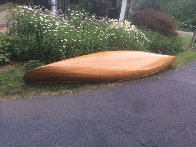 Rare Handmade Cedar Plank Canoe