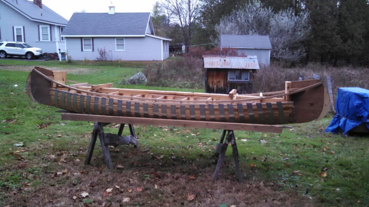 13' Wood and Canvas Canoe Form