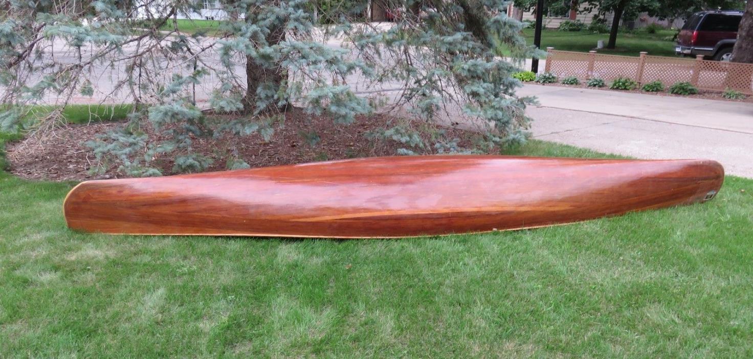 Wood Strip Canoe, handcrafted