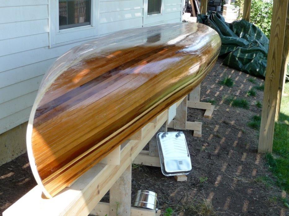 Hand made cedar strip canoe