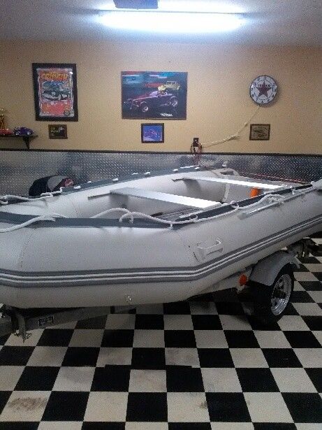 Inflatable Boat Yacht Tender and Trailer 13.5 Bris