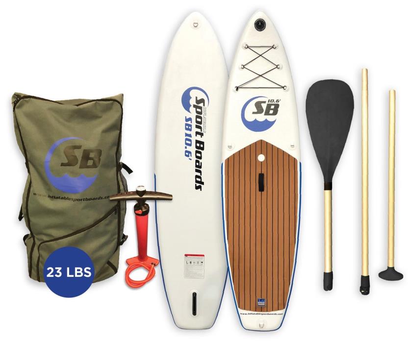 Inflatable Sport Board - Stand Up Paddle Board 10.6' ISUP with bag, paddle, pump