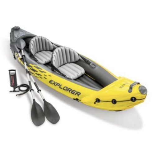 Intex Two Person Challenger K2 Inflatable Kayak Kit With Paddle & Pump 68307EP