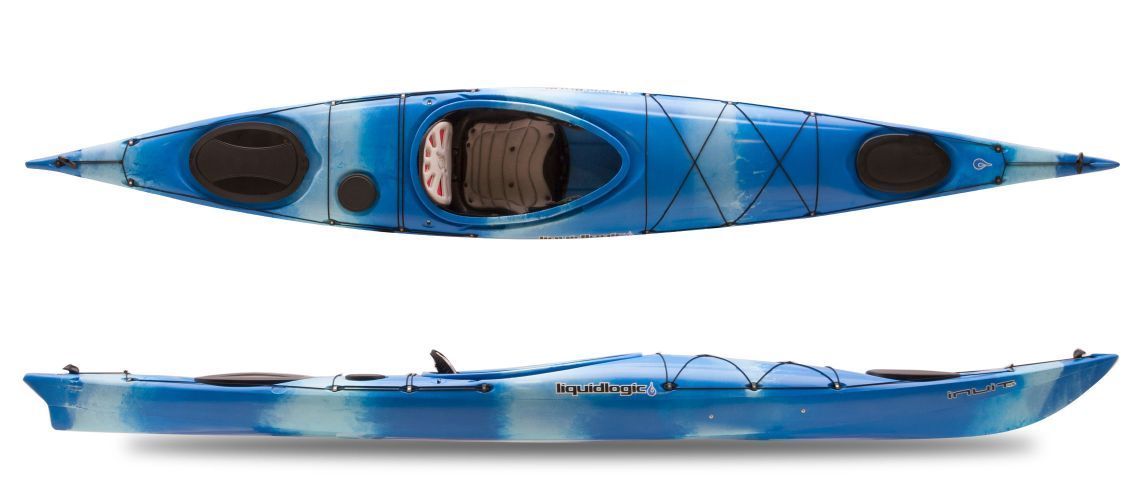 LIQUID LOGIC INUIT 13.5 DAY TOURING KAYAK NEW LEFTOVER CLEARANCE SALE BLUE ICE