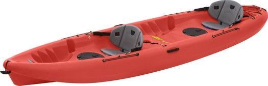 Equinox Tandem Kayak Sit On Top Sea Kayak Red Feet 12  Paddles Cushion Seats