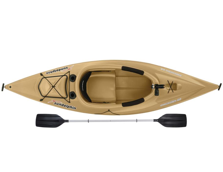 Sun Dolphin Excursion 10' Sit-In Angler Kayak Sand, Paddle Included