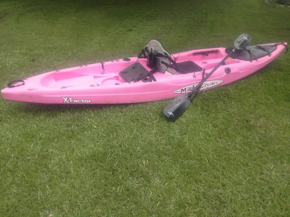 Malibu Kayak X-Factor Fishing Kayak - 14.5ft, 4 rod holders, seat & paddle