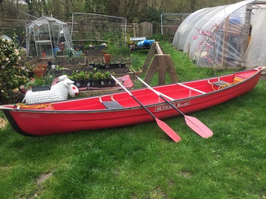 Canoe, 16' Coleman with oars and seat backs
