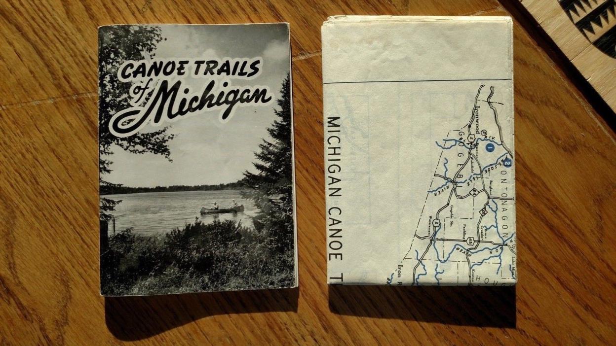 Canoe Trails Of Michigan Booklet, 3rd edition w/ map Old Town Chestnut