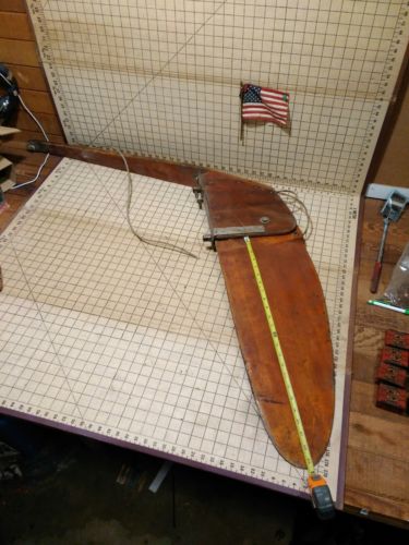 Wooden Mahogany antique Rutter For Sailboat hard Rutter Collapsible Folding