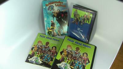 PADI Seal Team Educational Materials DVD AquaMission Bubblemaker Log Book
