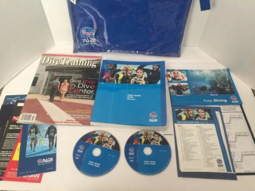 PADI Open Water Diver Manual, 2 DVD Set, Carrying Case 1997-2005