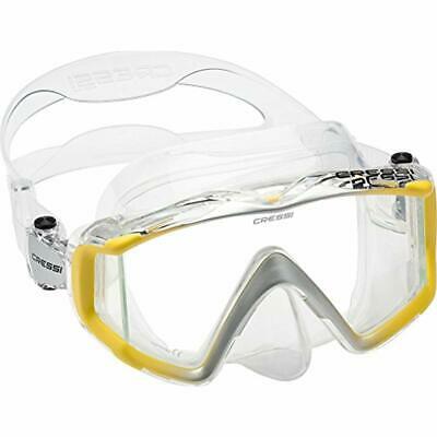 Cressi Liberty Diving Masks Triside Spe Mask, Clear/Yellow/Silver Sports 