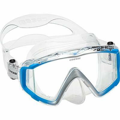 Cressi Liberty Diving Masks Triside Spe Mask, Clear/Blue/Silver Sports 
