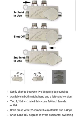 Omniswivel Gas switch block