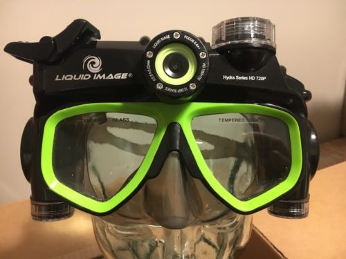 Liquid Image Underwater Digital Camera + Dive Mask 305 Hydra Series HD720P Green