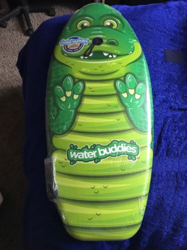 New Water Buddies 37 Lightweight Slick Bottom Kids Bodyboard With Leash CROCODIL