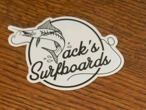 JACKS SURFBOARDS STICKER MARLIN HUNTINGTON BEACH CA