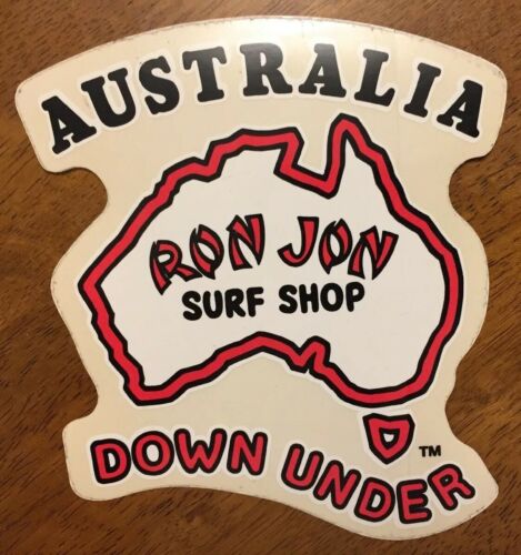 Ron Jon Surfboards Surf Shop Vintage Surfing Decal STICKER Australia Down Under