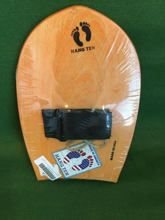 Hang Ten Wood Surfing Hand Planes Board, Orange, New, Made in America!