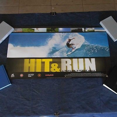 Hit and Run Surf Movie Poster 30 x !7 Rob Machado 2000 surfing poor specimin