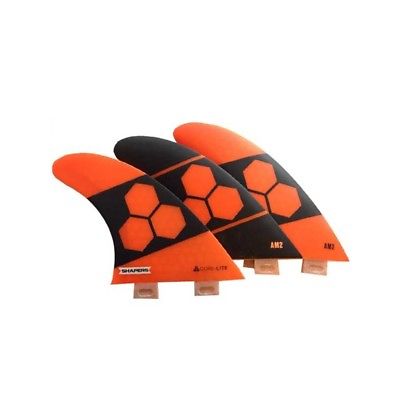 FCS Shapers fins AM2 Corelite surfboard tri 3 Channel Islands size Large