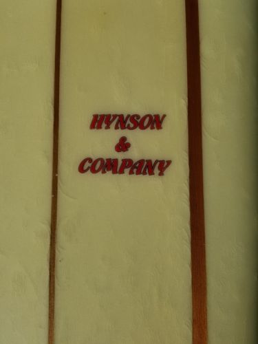 Vintage RED FIN #001  by Mike Hyson Surfboards made 1995 -Triple Stringer