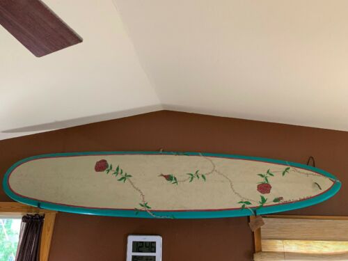 Custom Surfboard With Roses