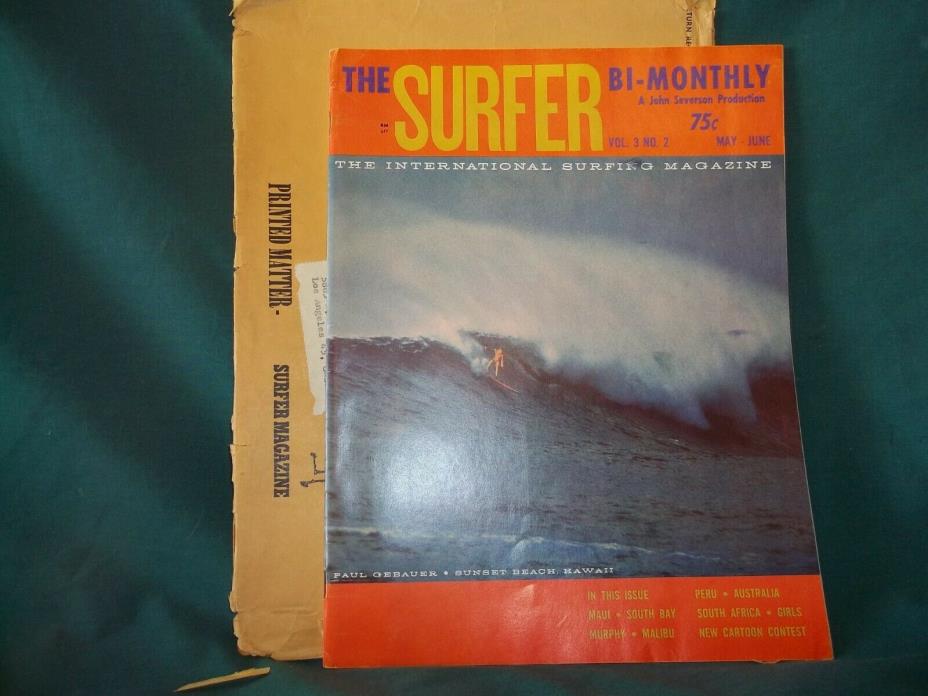 Vintage Surfer Magazine 1962 Vol 3 # 1, spring , 50p, Killer condition .
