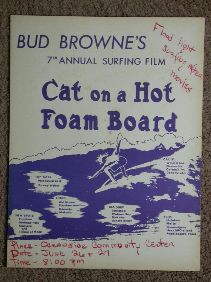 Vintage Surfing Movie Poster 
