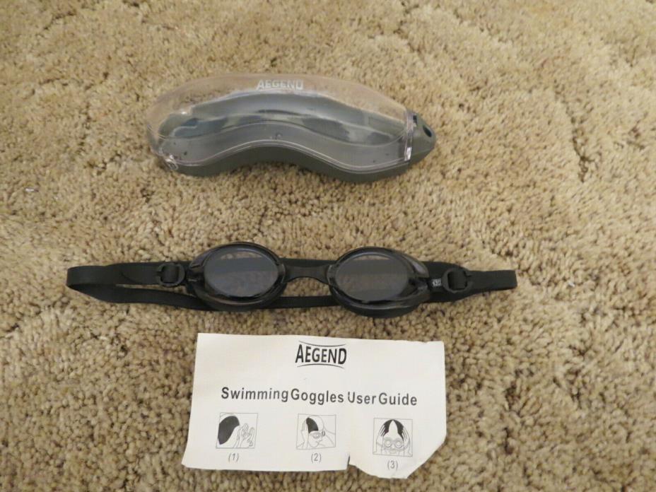 Aegend swimming goggles, Tinted lenses, Black