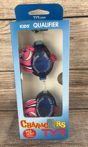 TYR Kids Qualifier CharaTYR Swim Goggles NEW - Pink Clown Fish