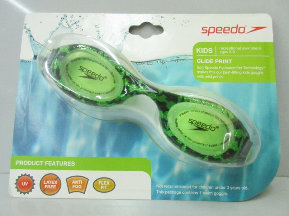 Speedo Kids Junior Swim Goggle Green & Black Ages 3 - 8 New in Retail Package