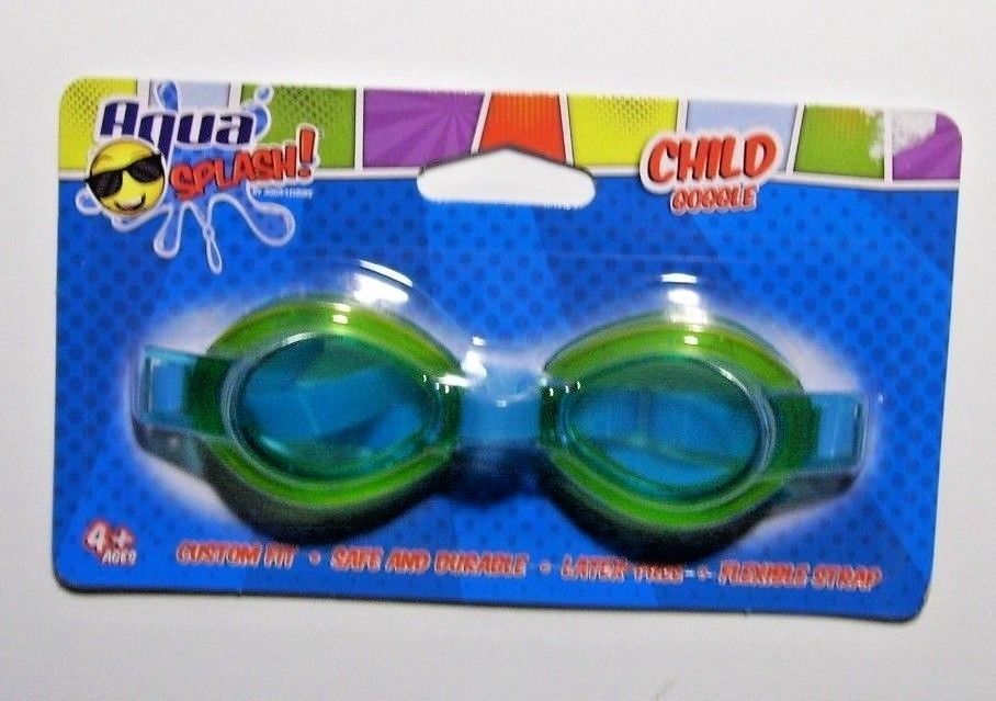 Aqua Splash Child Swim Goggle - PC Lens - Latex-Free - Adjustable - For Ages 4+