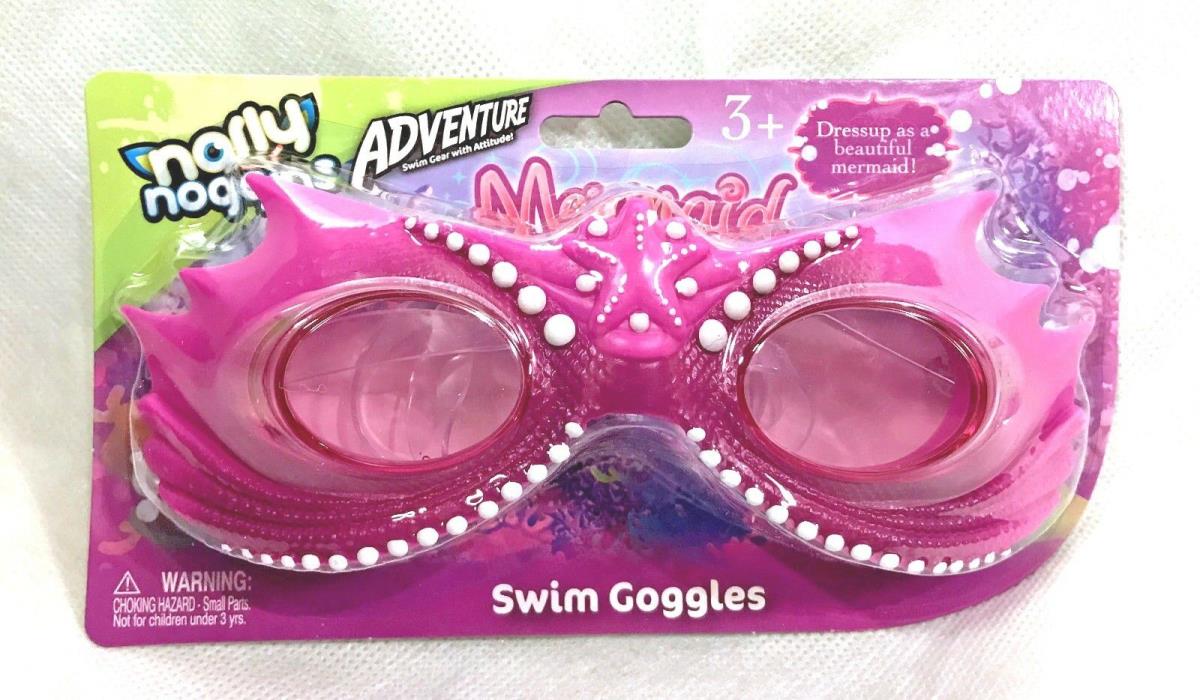 NEW UNOPENED NARLY NOGGINS 3-D CHARACTERS SWIM GOGGLES