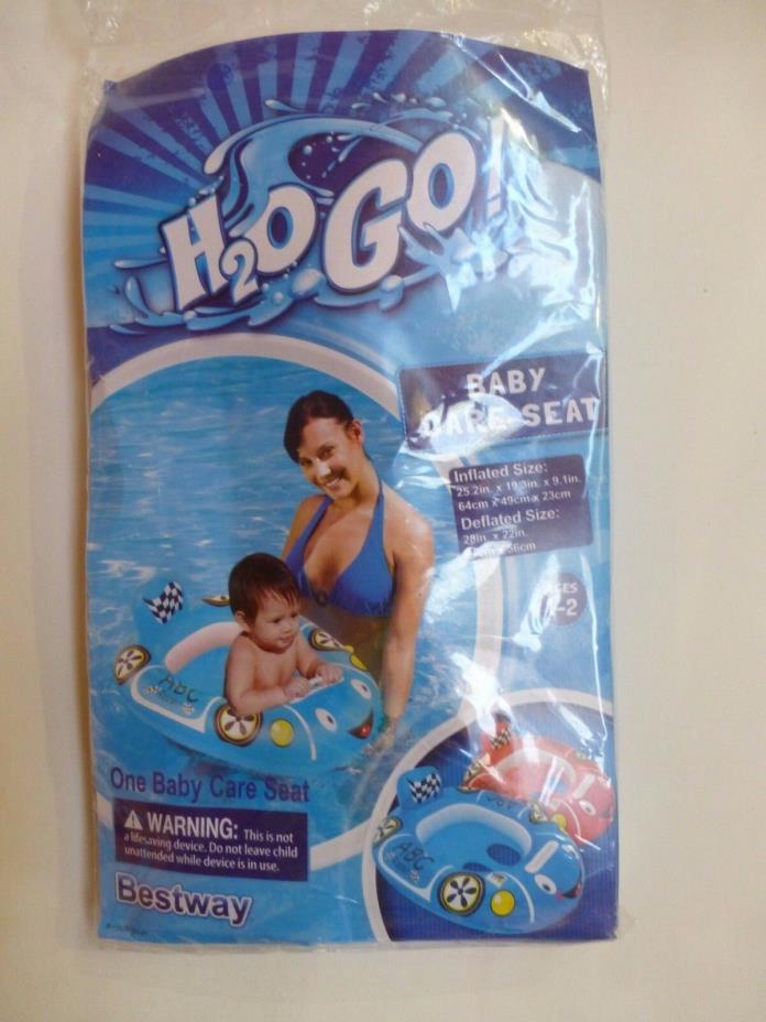 Blue Baby Care Inflatable Swimming Pool Seat Float Ages 1-2 New H2O GO