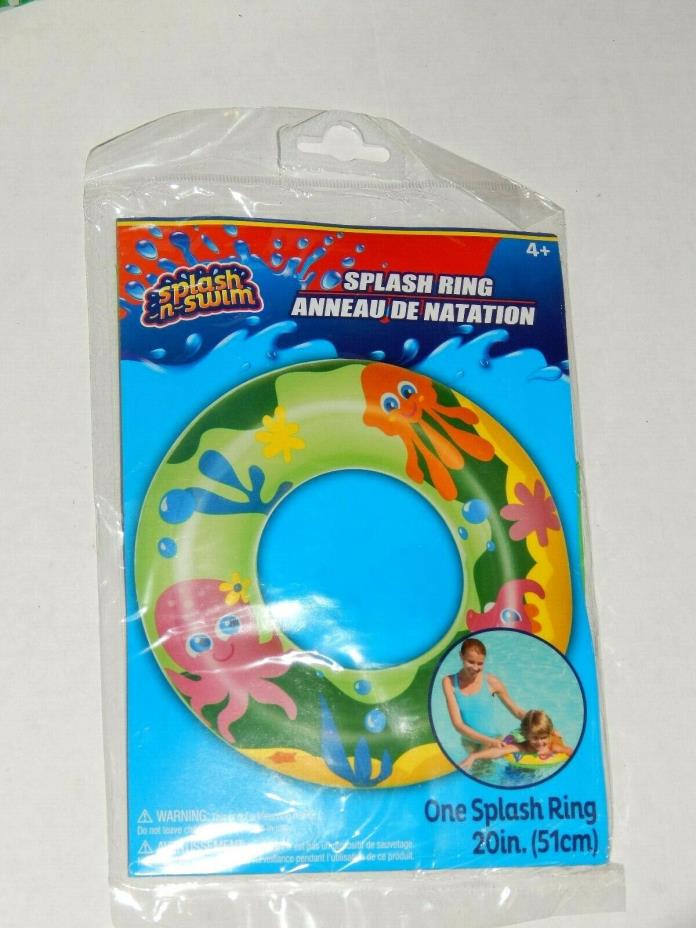 Splash Ring Spash N Swim Pool Beach Summer Toy Childrens Float Sea Creatures