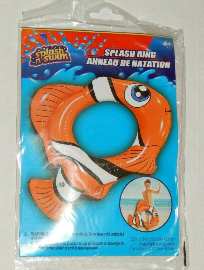 Splash Ring Spash N Swim Pool Beach Summer Toy Childrens Float Fish