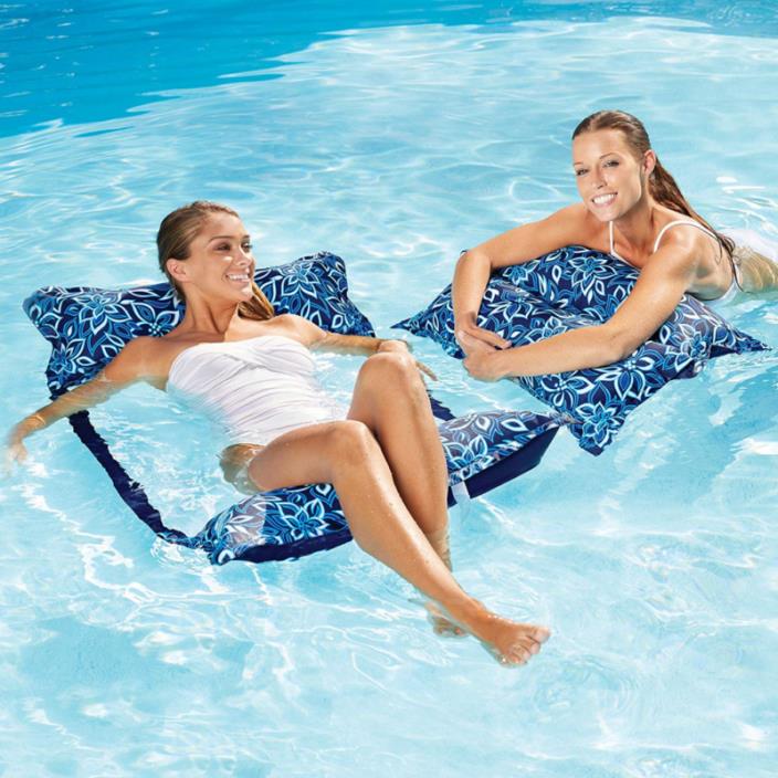 Aqua Deluxe Monterey Hammock, 4-in1- Multi-Purpose Inflatable Pool Float, Portab